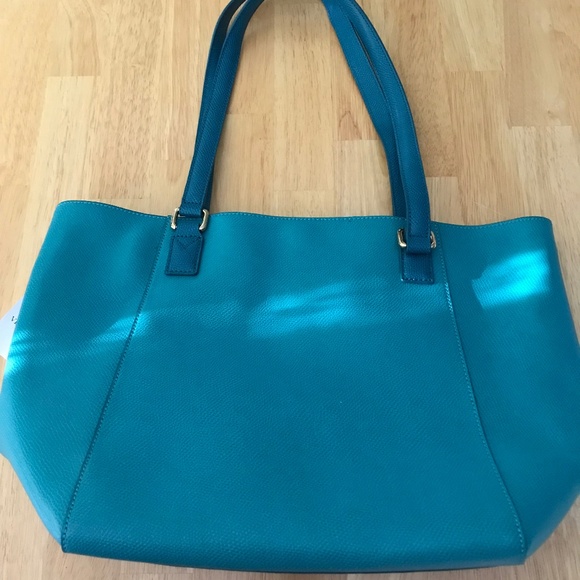 NWT VERA BRADLEY SMALL ELLA TOTE IN TURQUOISE - Picture 7 of 8